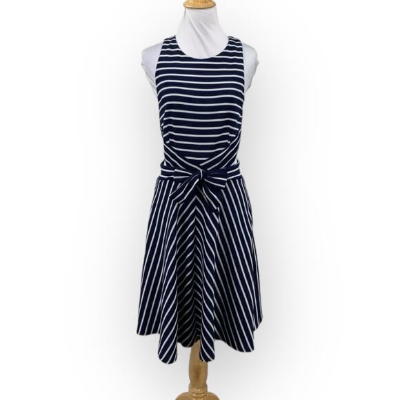 Anthropologie Dresses & Skirts - Hutch Anthropologie Navy Striped Cutout Midi Dress NWT ($148 Retail) | L [54]